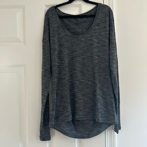 lululemon small ling sleeve t shirt. Dark gray.